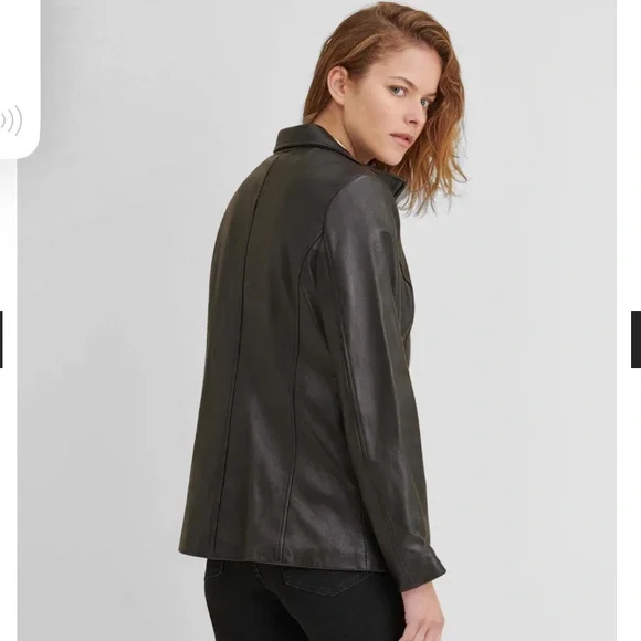 Women’s Wilson Black Leather Zip Up Jacket. EUC Sz. M - Picture 13 of 13